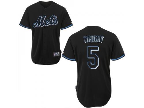 Black David Wright Men #5 Majestic MLB New York Mets Fashion Jersey