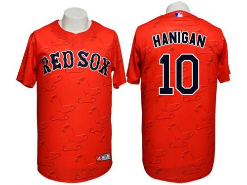 Boston Red Sox #10 Ryan Hanigan Conventional 3D Version Red Jersey