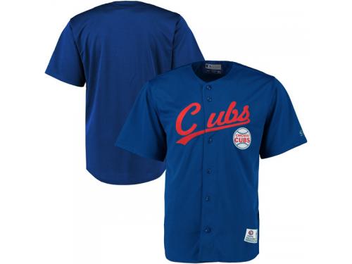 Chicago Cubs Stitches Polyester Button-Up Jersey - Royal