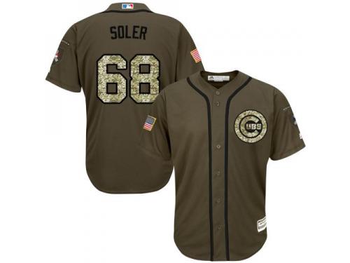 Cubs #68 Jorge Soler Green Salute to Service Stitched Baseball Jersey