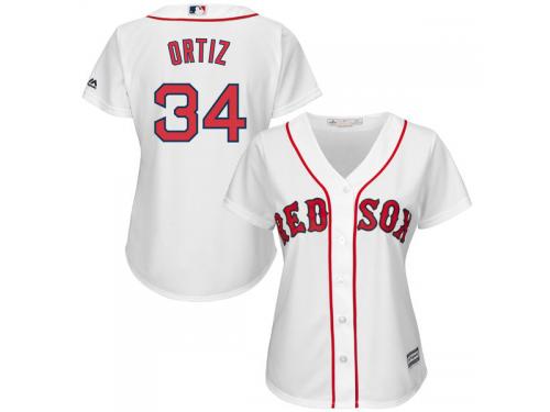 David Ortiz Boston Red Sox Majestic Women's 2015 Cool Base Player Jersey C White
