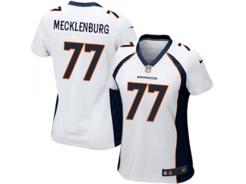 Denver Broncos Karl Mecklenburg Women's Road Jersey - White Nike NFL #77 Game