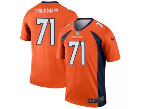 Legend Vapor Untouchable Men's Austin Schlottmann Denver Broncos Nike Jersey - Orange