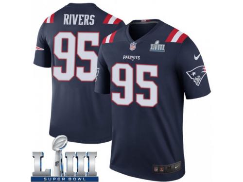 Legend Vapor Untouchable Men's Derek Rivers New England Patriots Nike Color Rush Super Bowl LIII Jersey - Navy