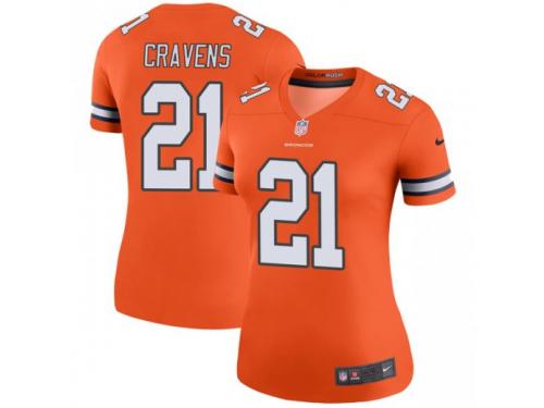 Legend Vapor Untouchable Women's Su'a Cravens Denver Broncos Nike Color Rush Jersey - Orange