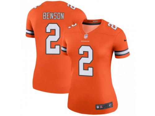 Legend Vapor Untouchable Women's Trinity Benson Denver Broncos Nike Color Rush Jersey - Orange