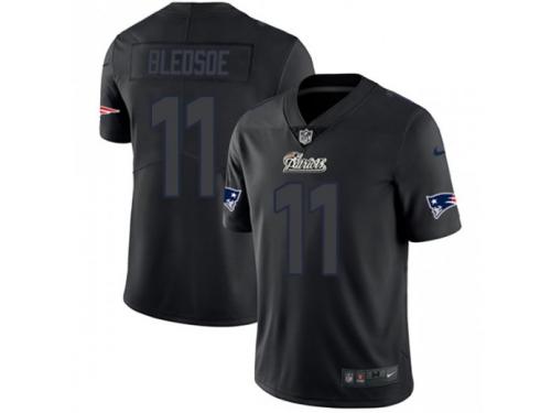 Limited Men's Drew Bledsoe New England Patriots Nike Jersey - Black Impact Vapor Untouchable