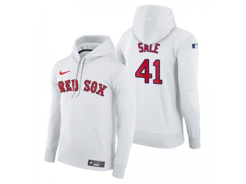 Men Boston Red Sox Chris Sale Nike White Home Hoodie