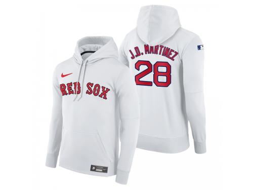 Men Boston Red Sox J.D. Martinez Nike White Home Hoodie