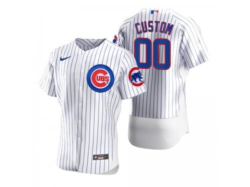 Men Chicago Cubs Custom Nike White 2020 Jersey