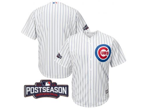 Men Chicago Cubs NL Central Champions White 2016 Postseason Patch Cool Base Jersey