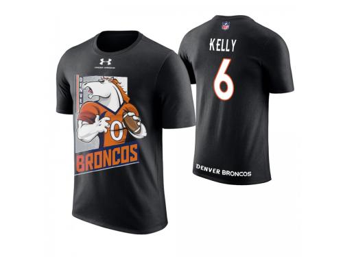 Men Denver Broncos Chad Kelly #6 Black Cartoon And Comic Artistic Painting T-Shirt