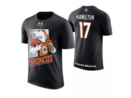 Men Denver Broncos DaeSean Hamilton #17 Black Cartoon And Comic Artistic Painting T-Shirt