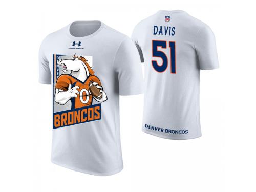 Men Denver Broncos Todd Davis #51 White Cartoon And Comic Artistic Painting T-Shirt
