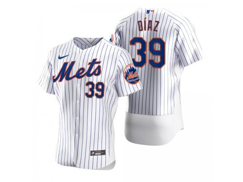 Men New York Mets Edwin Diaz Nike White 2020 Jersey