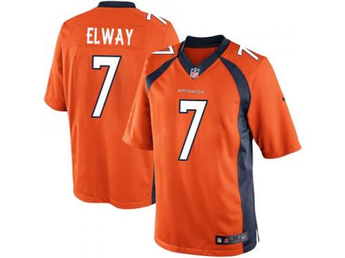 Men Nike NFL Denver Broncos #7 John Elway Home Orange Limited Jersey