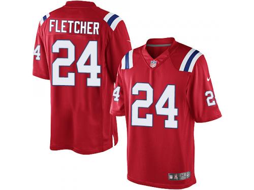 Men Nike NFL New England Patriots #24 Bradley Fletcher Red Limited Jersey