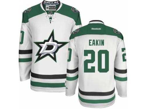 Men Reebok Dallas Stars #20 Cody Eakin Premier White Away NHL Jersey