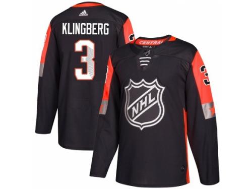 Men's Adidas Dallas Stars #3 John Klingberg Authentic Black 2018 All-Star Central Division NHL Jersey
