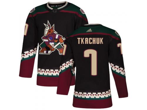 Men's Adidas Keith Tkachuk Authentic Black Alternate NHL Jersey Arizona Coyotes #7