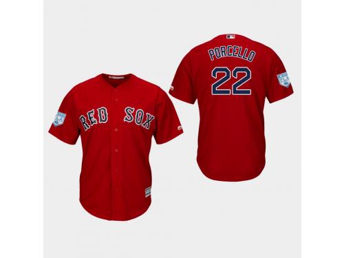 Men's Boston Red Sox 2019 Spring Training #22 Scarlet Rick Porcello Cool Base Jersey