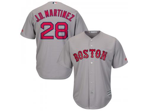 Men's Boston Red Sox J.D. Martinez Majestic Gray Road Official Cool Base Player Jersey