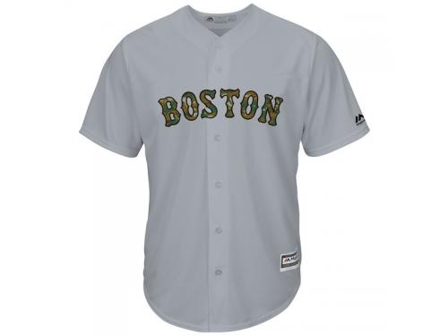 Men's Boston Red Sox Majestic Gray 2016 Fashion Memorial Day Cool Base Jersey