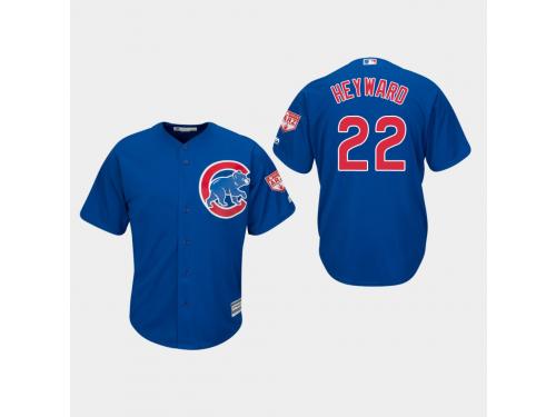 Men's Chicago Cubs 2019 Spring Training #22 Royal Jason Heyward Cool Base Jersey