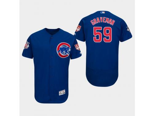 Men's Chicago Cubs 2019 Spring Training Kendall Graveman Flex Base Jersey Royal