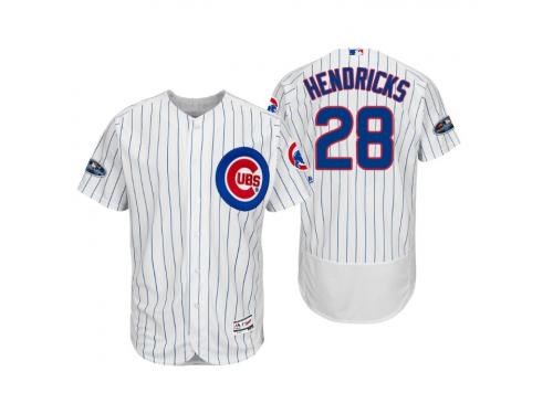 Men's Cubs 2018 Postseason White Kyle Hendricks Flex Base Home Jersey