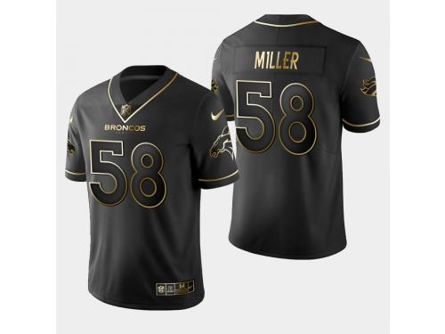 Men's Denver Broncos #58 Von Miller Golden Edition Vapor Untouchable Limited Jersey - Black
