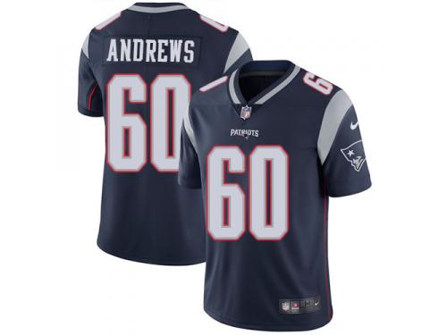 Men's Limited David Andrews #60 Nike Navy Blue Home Jersey - NFL New England Patriots Vapor Untouchable