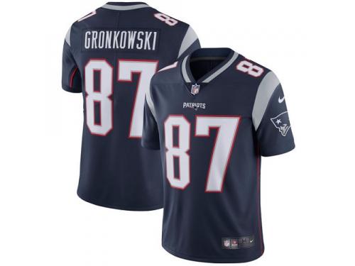 Men's Limited Rob Gronkowski #87 Nike Navy Blue Home Jersey - NFL New England Patriots Vapor Untouchable