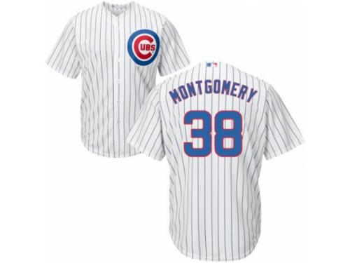 Men's Majestic Chicago Cubs #38 Mike Montgomery White Home Cool Base MLB Jersey
