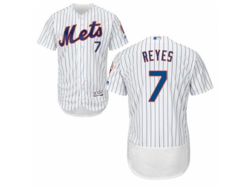 Men's Majestic New York Mets #7 Jose Reyes White Flexbase Authentic Collection MLB Jersey