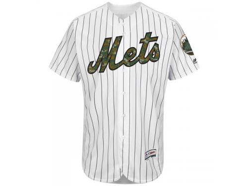 Men's New York Mets Majestic White Fashion 2016 Memorial Day Flex Base Team Jersey