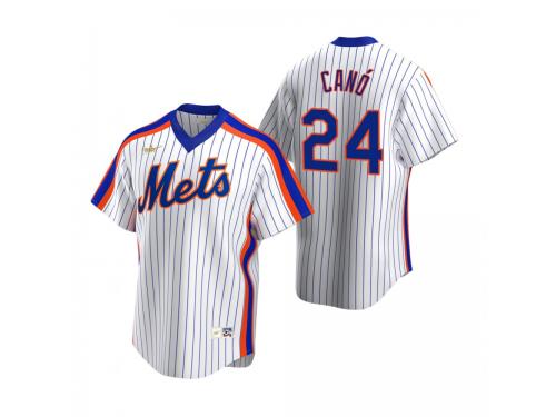 Men's New York Mets Robinson Cano Nike White Cooperstown Collection Home Jersey