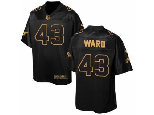 Men's Nike Denver Broncos #43 T.J. Ward Elite Black Pro Line Gold Collection NFL Jersey