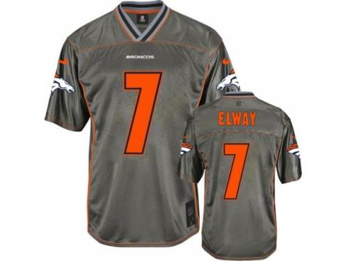 Men's Nike Denver Broncos #7 John Elway Limited Grey Vapor NFL Jersey