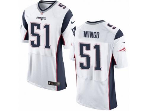 Men's Nike New England Patriots #51 Barkevious Mingo Elite White NFL Jersey