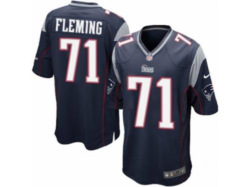 Men's Nike New England Patriots #71 Cameron Fleming Game Navy Blue Team Color NFL Jersey