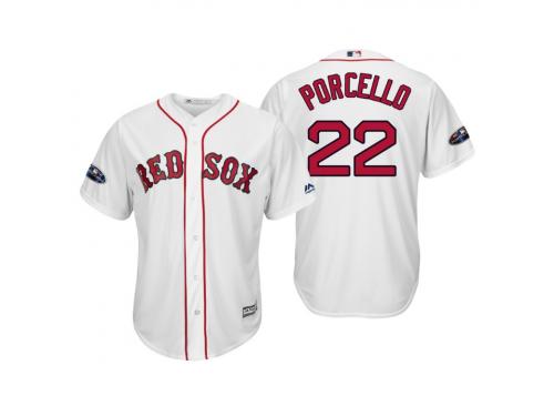 Men's Red Sox 2018 Postseason Home White Rick Porcello Cool Base Jersey