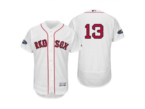 Men's Red Sox 2018 Postseason White Hanley Ramirez Flex Base Home Jersey