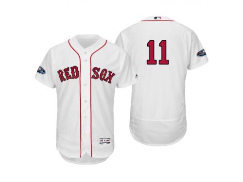 Men's Red Sox 2018 Postseason White Rafael Devers Flex Base Home Jersey