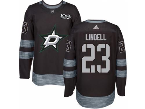 Men's Reebok Dallas Stars #23 Esa Lindell Premier Black 1917-2017 100th Anniversary NHL Jersey