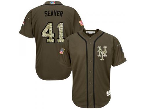 Mets #41 Tom Seaver Green Salute to Service Stitched Baseball Jersey