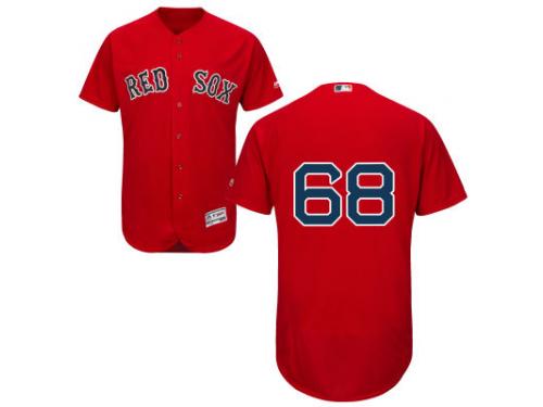 MLB Boston Red Sox #68 Matt Barnes Men Red Authentic Flexbase Collection Jersey