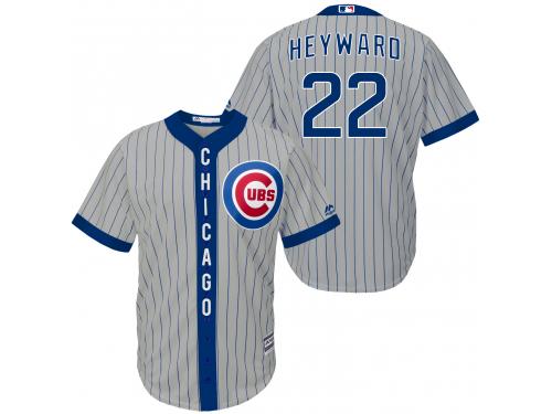 MLB Chicago Cubs #22 Jason Heyward Men Fashion Grey Cool Base Jerseys