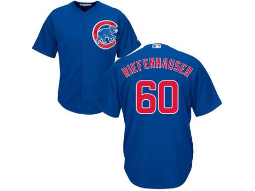 MLB Chicago Cubs #60 C.J. Riefenhauser Men Blue Cool Base Jersey