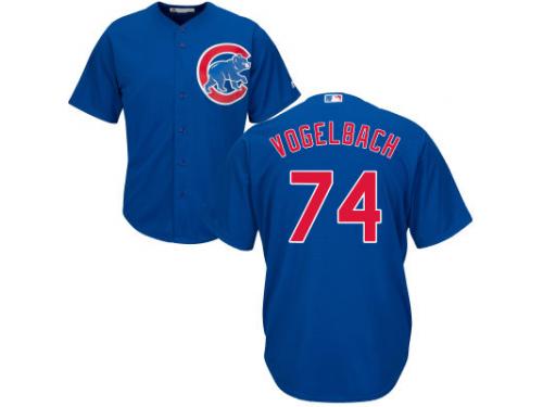 MLB Chicago Cubs #74 Dan Vogelbach Men Blue Cool Base Jersey
